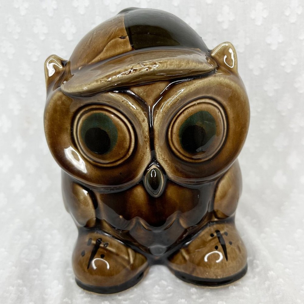 Vintage 1970's Owl Ceramic Planter C.C.C.